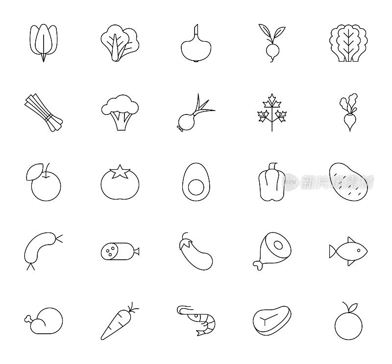 Food and Drinks Files Icon Set